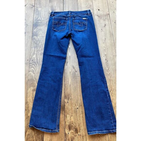 White house black market bootcut blanc jeans womens sz 4R low rise stretch denim - Picture 2 of 12